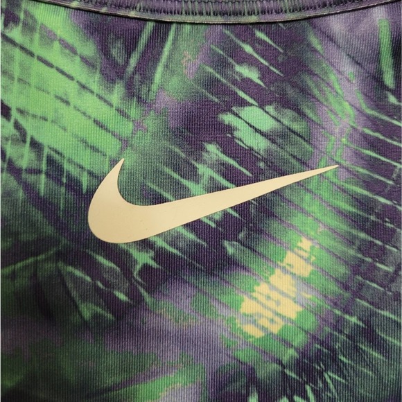 NIKE Woman's Pro Classic Swoosh Notebook Training Sports Bra Green Size Medium - Picture 6 of 8